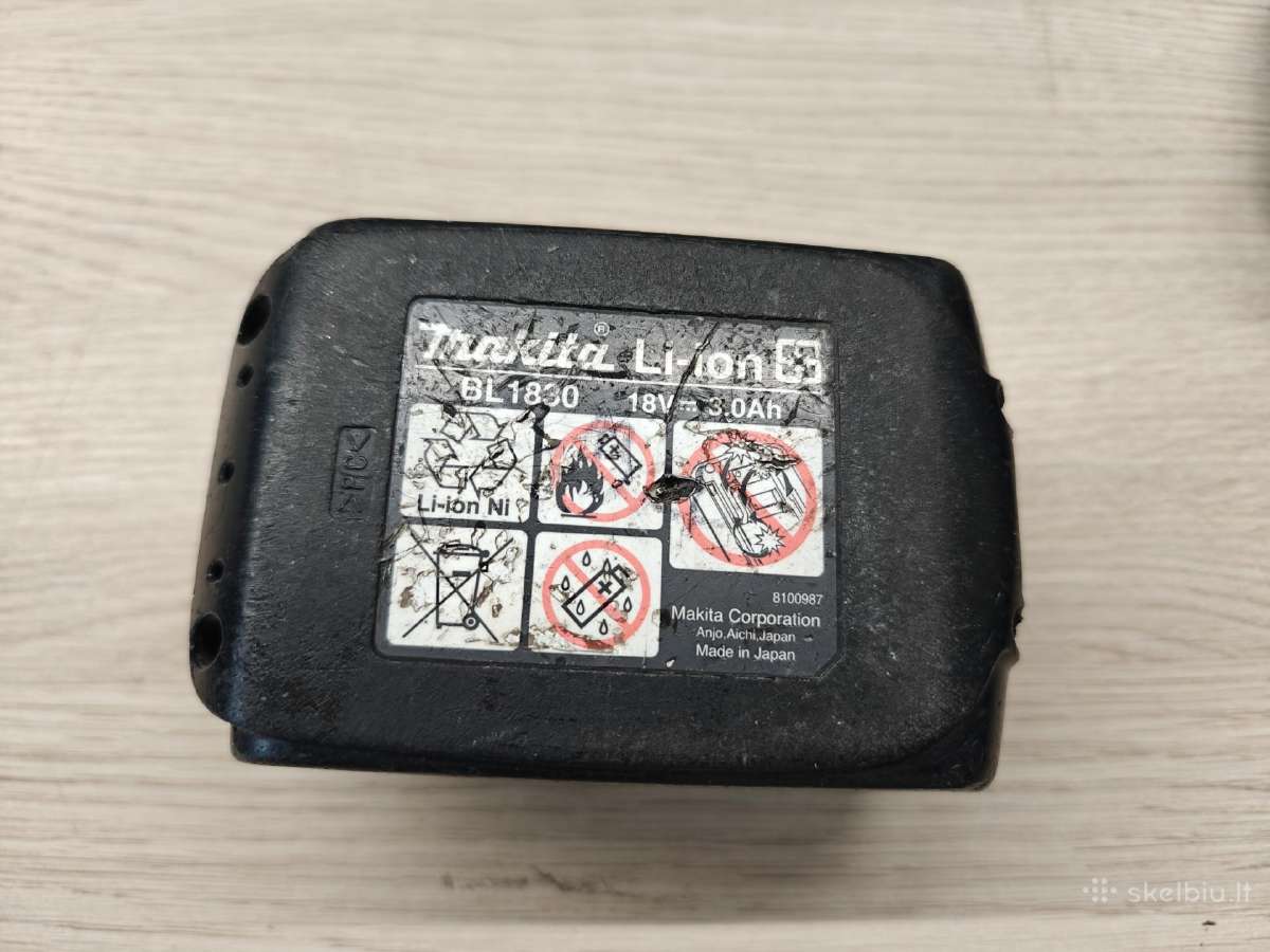 Makita 18v 3.0ah baterija Bl1830 - nuotraukos Nr. 2