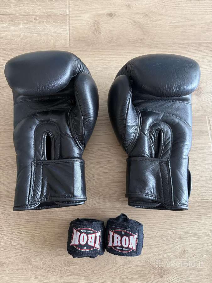 Iron Fight Gear“ bokso pirštinės + bintai - nuotraukos Nr. 2