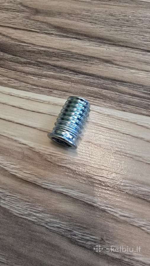 Baldinės įsukamos įvorės M10x25 mm medienai - nuotraukos Nr. 2