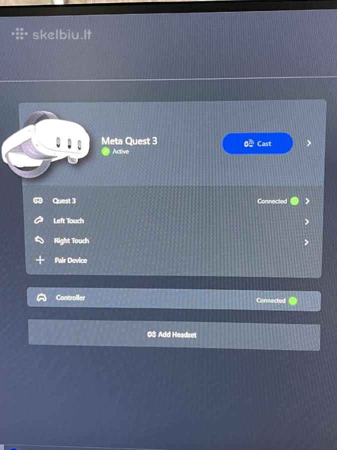 Parduodu Meta Quest 3 128 GB subobovr M3 Pro - nuotraukos Nr. 12