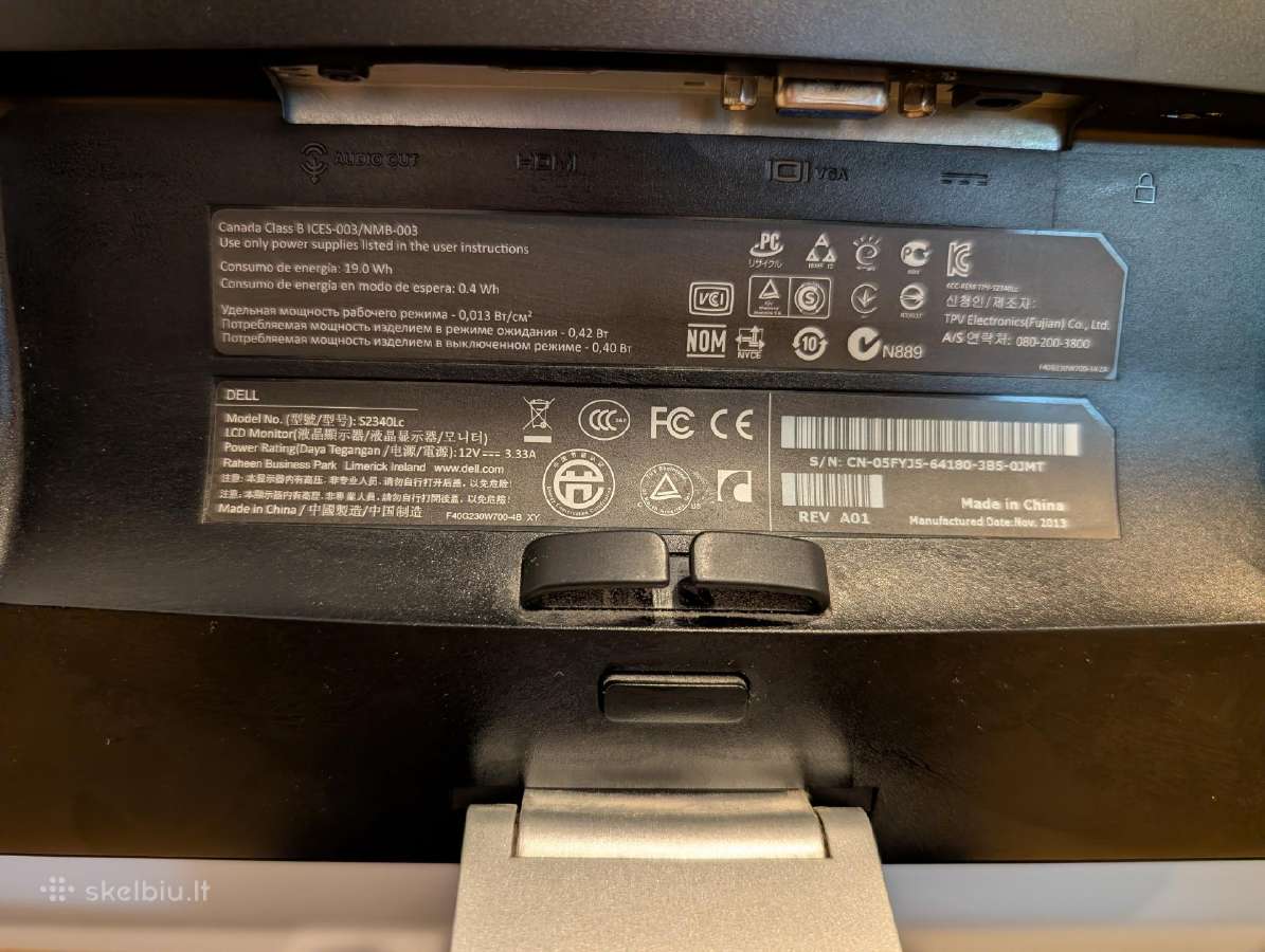 Dell S2340l Monitorius - nuotraukos Nr. 5