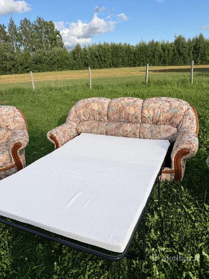 Sofa-lova + 2 foteliai komplektas - nuotraukos Nr. 4