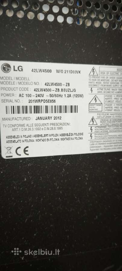 Televizorius LG 42lw4500 - nuotraukos Nr. 2
