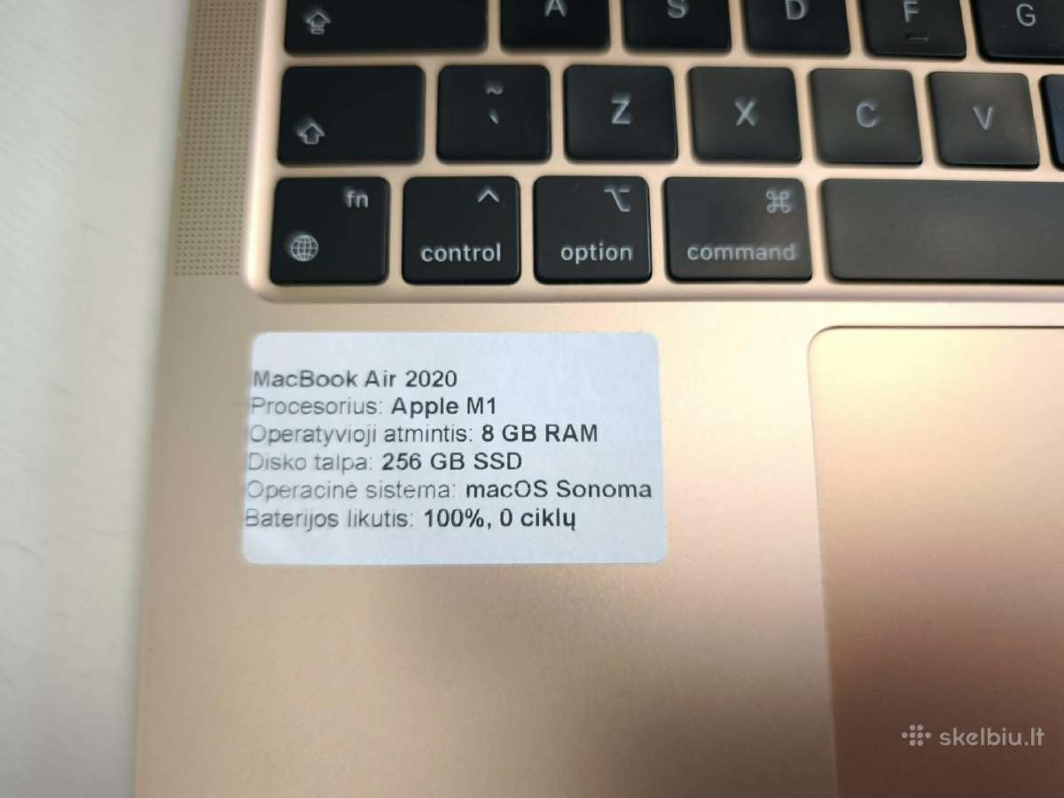 MacBook Air M1 100% baterija - nuotraukos Nr. 2