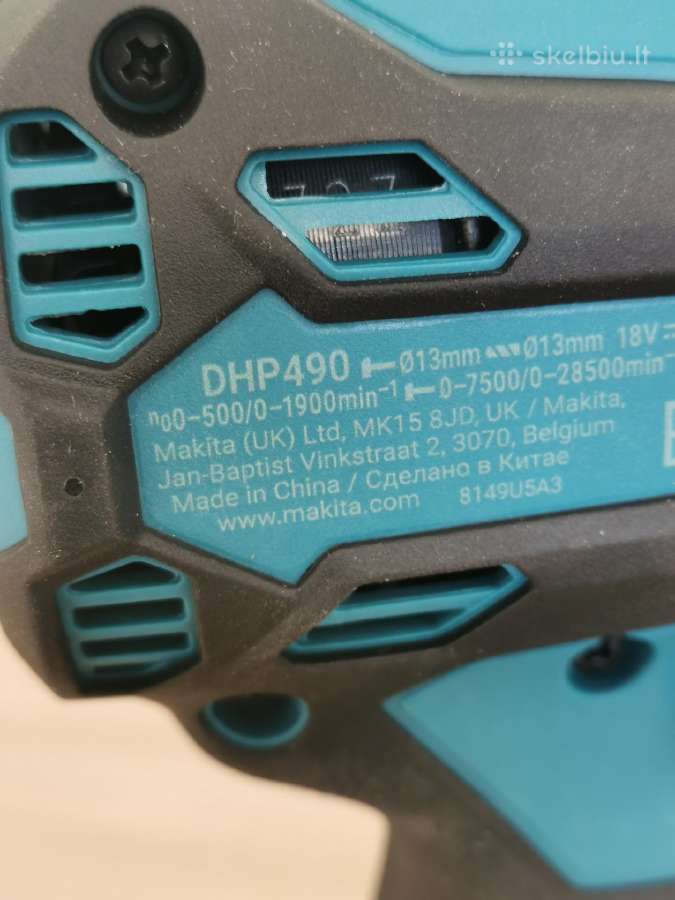 Naujas makita suktukas 18v Dhp490 - nuotraukos Nr. 2