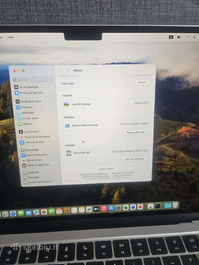 Apple MacBook Air M3 13,6 colio su 7 krovimais - nuotraukos Nr. 6