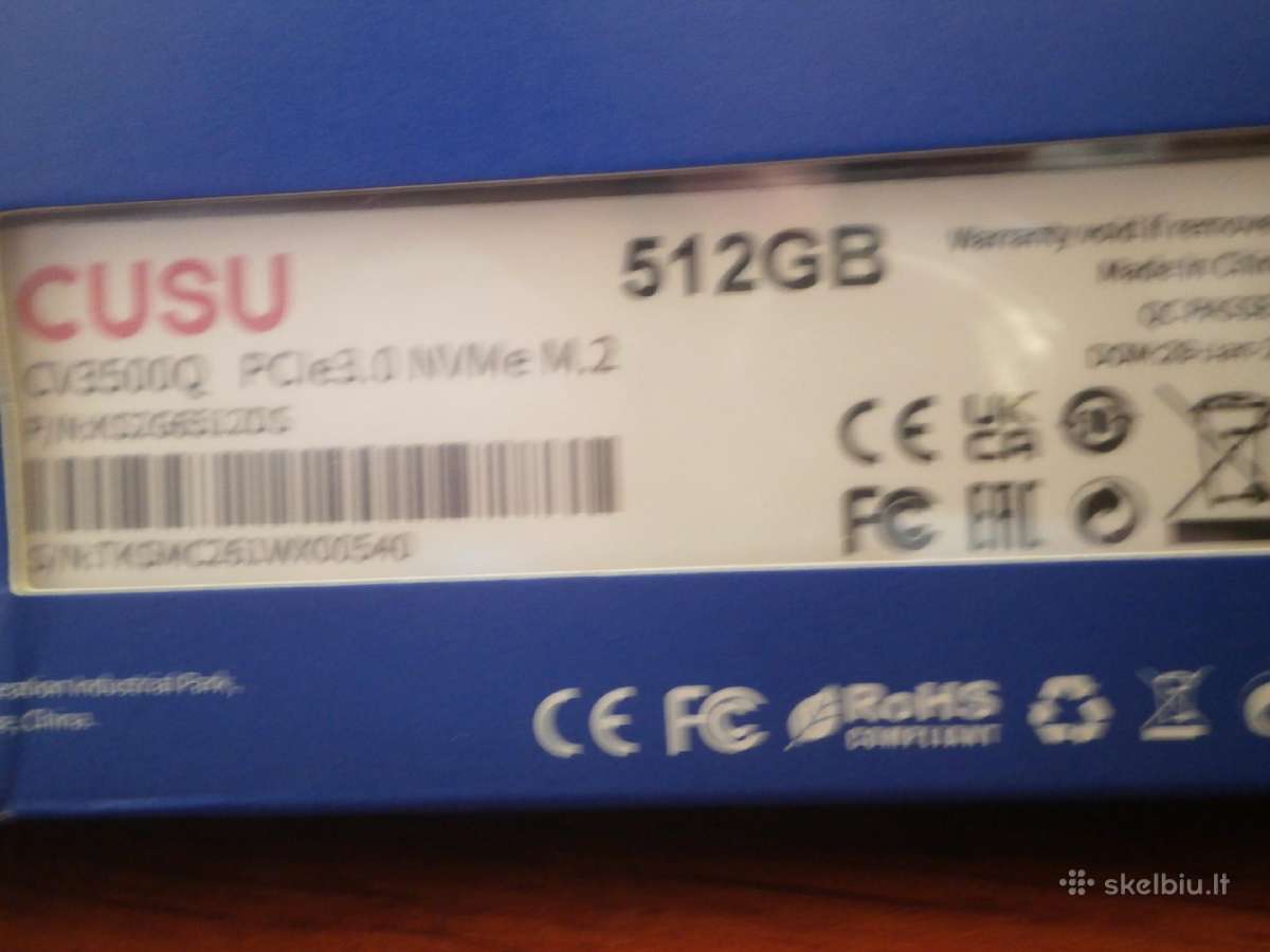 SSD 512 GB, jungtis m.2. Naujas - nuotraukos Nr. 3