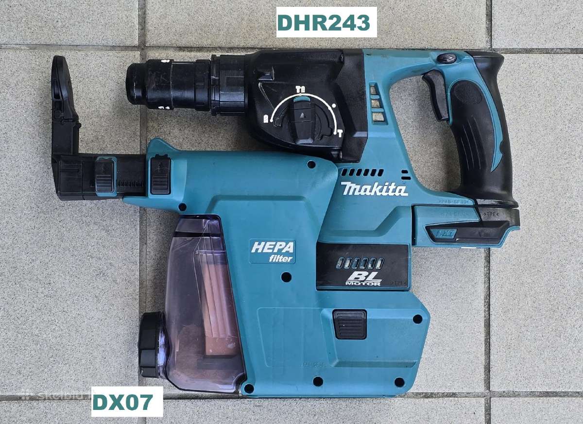 Makita perforatorius ir uždedamas siurblys - nuotraukos Nr. 3
