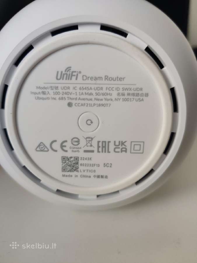 Ubiquiti Unifi Dream Router (Udr) WiFi 6 - nuotraukos Nr. 3