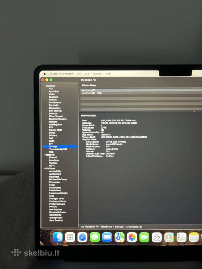 MacBook Air 13.6 M2 1tb/16gb - nuotraukos Nr. 16