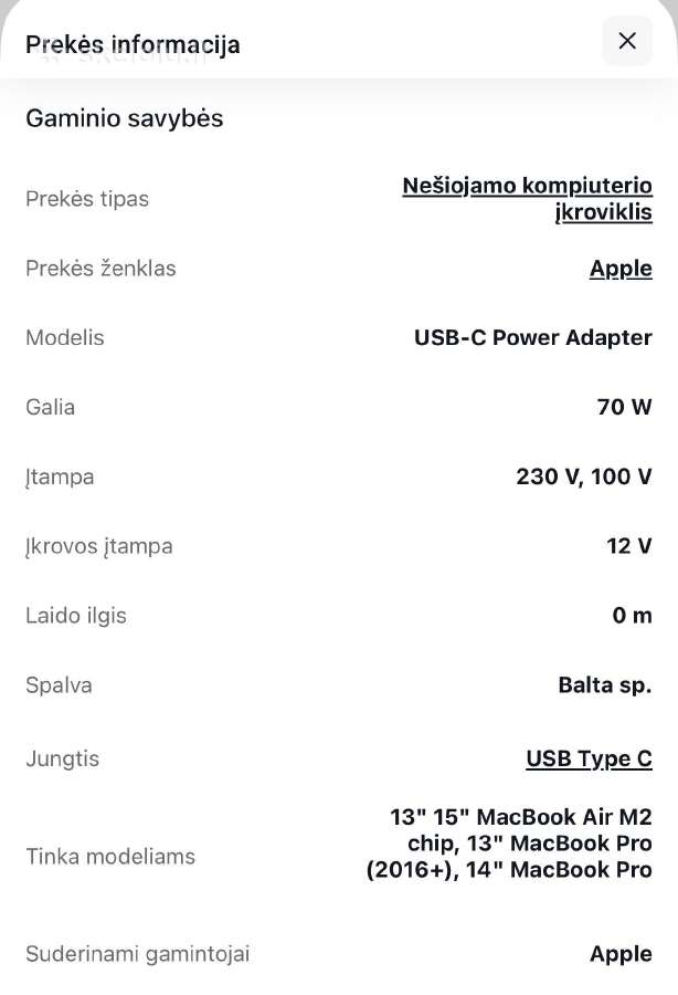 Įkroviklis Apple Usb-c Power Adapter, 70 W - nuotraukos Nr. 4
