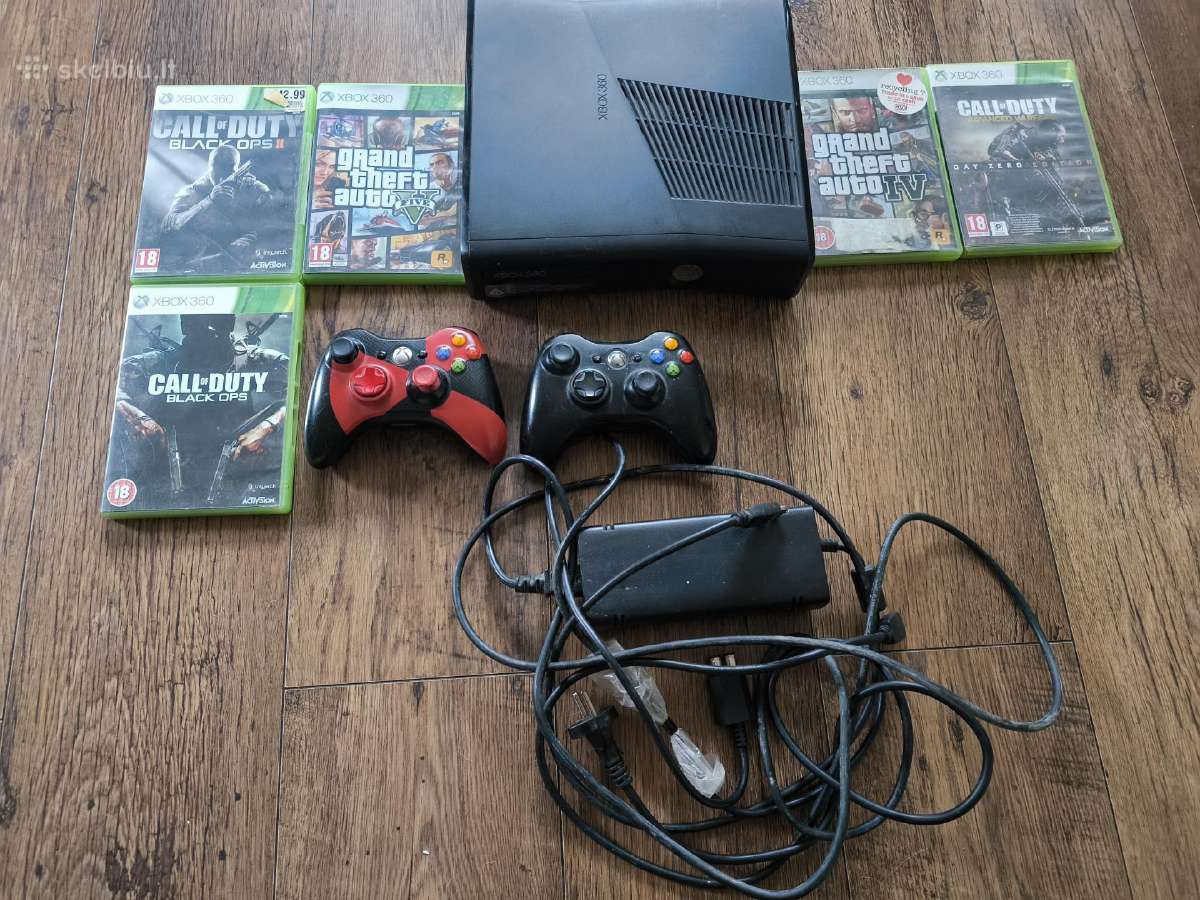 Xbox 360 dviem pulteliais bei zaidimais - nuotraukos Nr. 3
