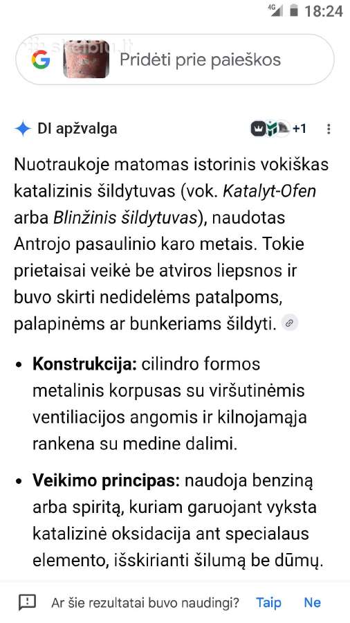 Istorinis vokiškas katalizinis šildytuvas - nuotraukos Nr. 6