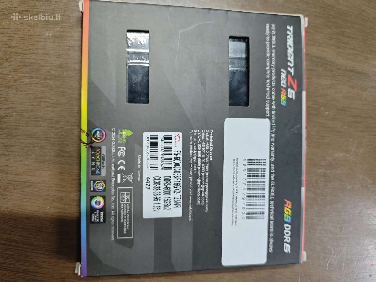 G.skill Trident z5 neo rgb ddr5 2x16gb - nuotraukos Nr. 2