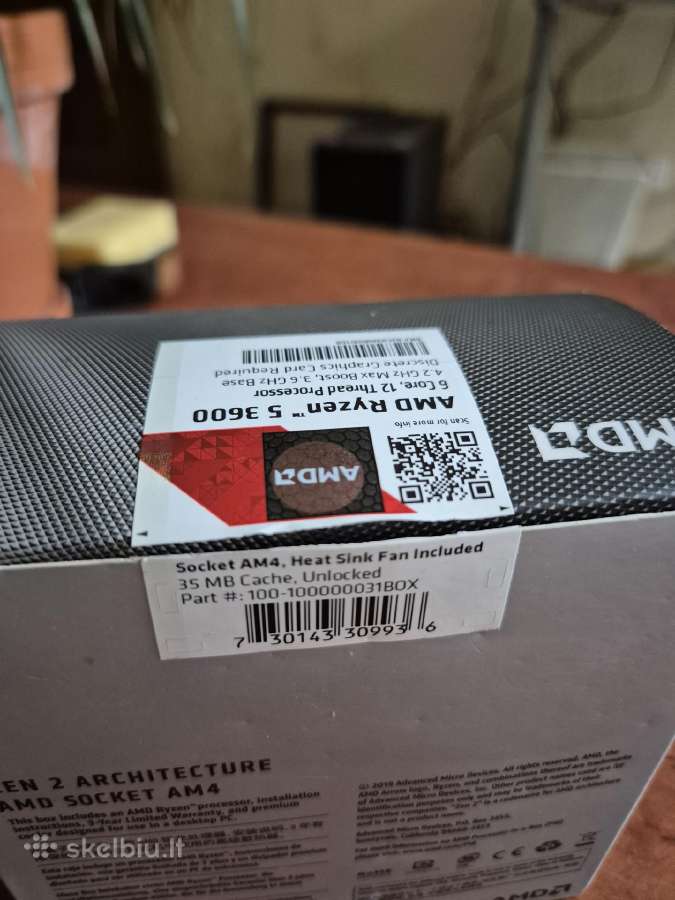 Parduodu Amd Ryzen 5 3600 procesorių. - nuotraukos Nr. 3