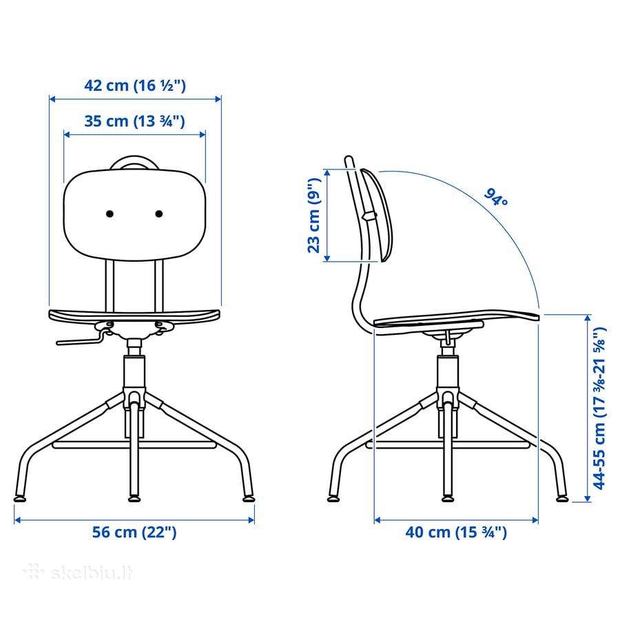 Rašomojo Stalo kėdė Ikea Kullaberg - nuotraukos Nr. 5