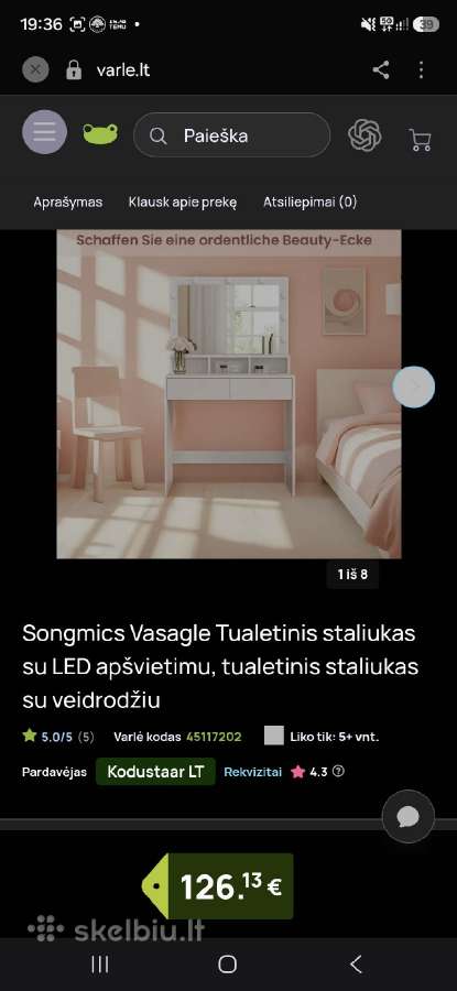 Makiažo staliukas - nuotraukos Nr. 2