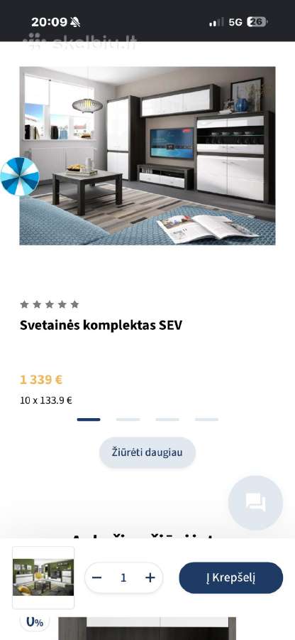 Svetainės komplektas Sev - nuotraukos Nr. 3