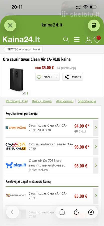Oro sausintuvas - nuotraukos Nr. 4