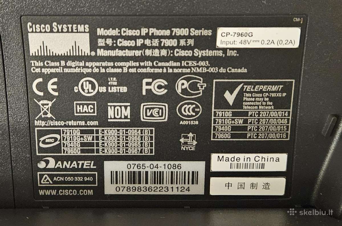 Cisco Ip telefonas - nuotraukos Nr. 3