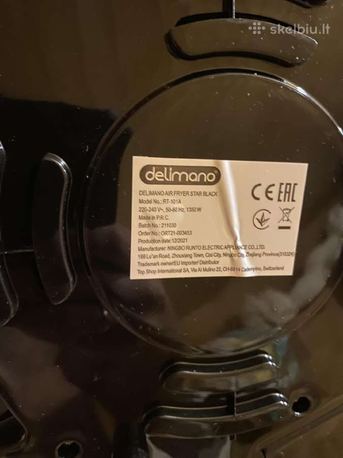 Karšto oro gruzdintuvė Delimano Rt-101a - nuotraukos Nr. 4