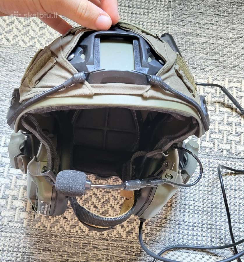 Airsoft šalmas XL/l (su priedais, naudotas) - nuotraukos Nr. 2
