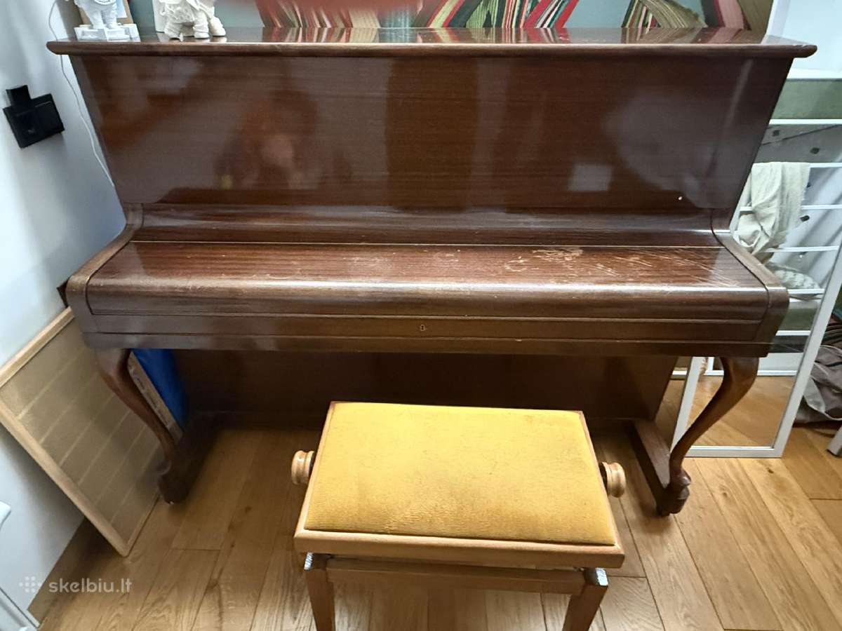 Hofmann Pianinas ir reguliuojama pianino kėdė - nuotraukos Nr. 3