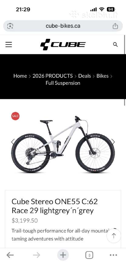 Cube full carbon 29, XL dydis, 2025m. 1x12 sram GX - nuotraukos Nr. 17