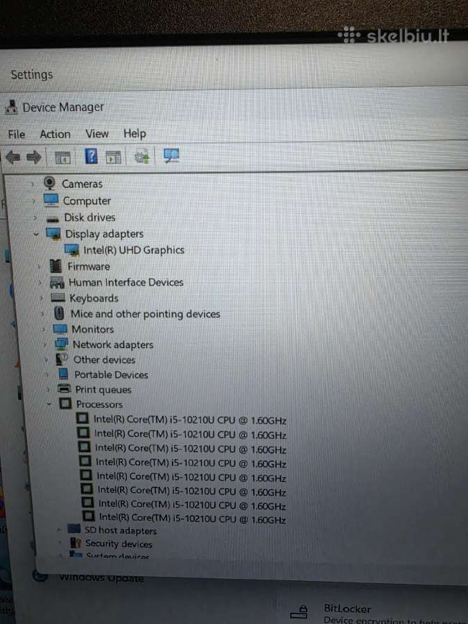 Lenovo Thinkpad L15 Gen 1. i5- 10210u. 16/256 GB. - nuotraukos Nr. 10