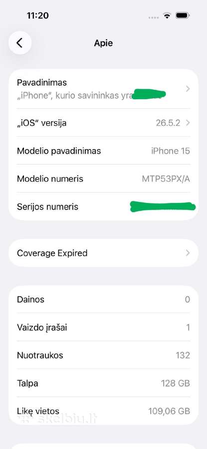 iPhone 15 128gb - nuotraukos Nr. 3