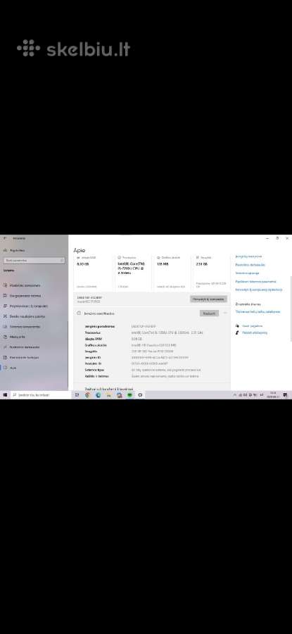 Hp kompiuteris 250 G6 i5-7200u 8gb RAM 240gb SSD - nuotraukos Nr. 5