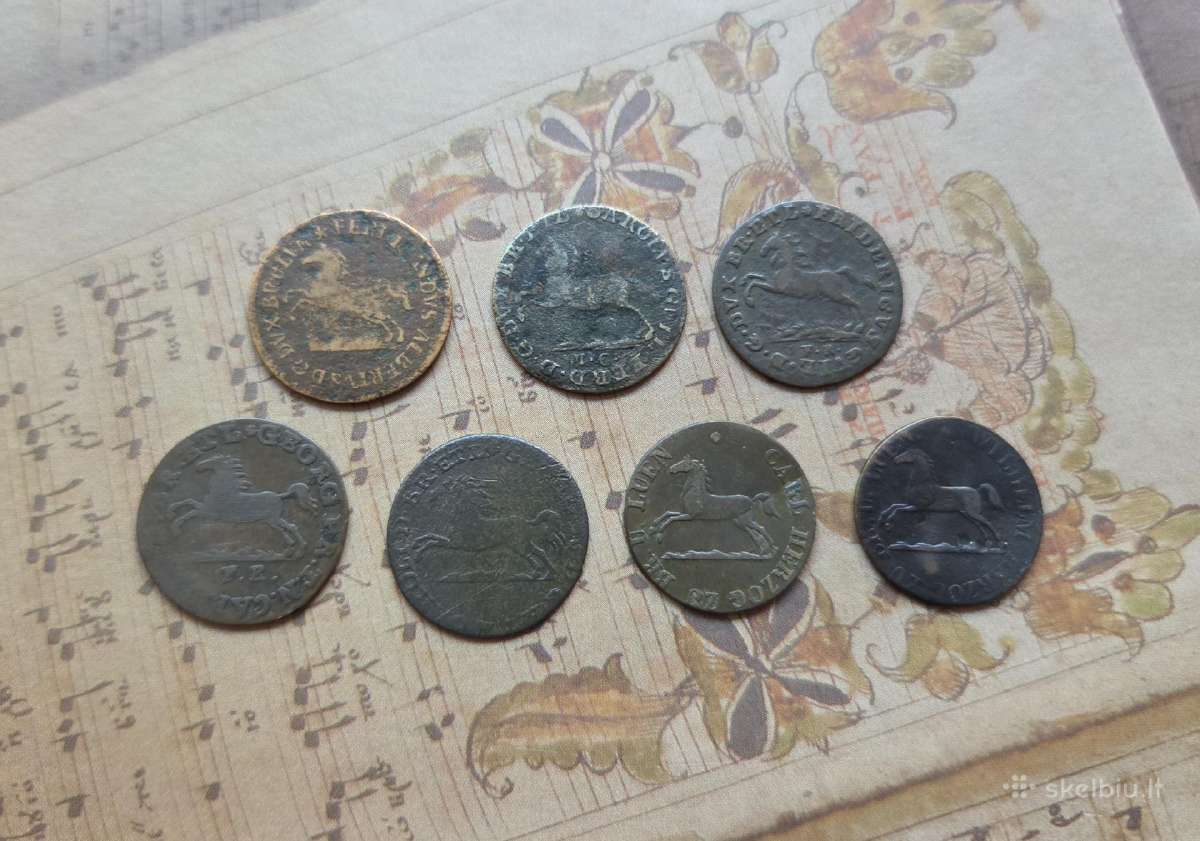 1 pfenning 7 vnt Braunschweig 1735-1831 Vokietija - nuotraukos Nr. 2