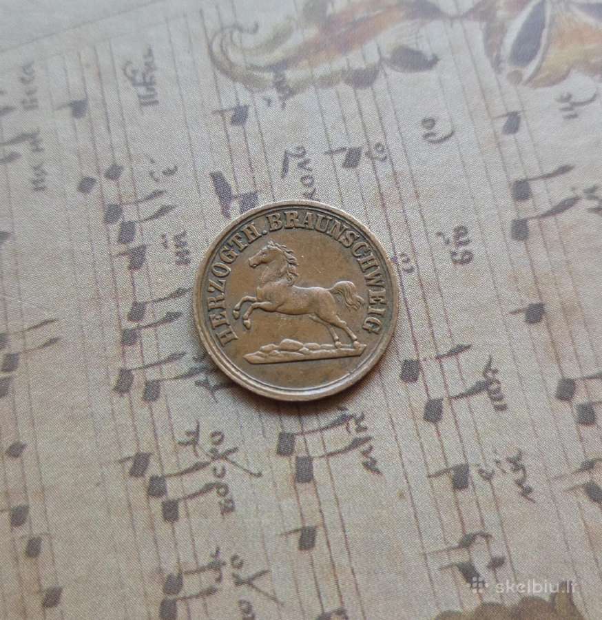 1 pfennig 1860 Braunschweig - Vokietija - nuotraukos Nr. 2