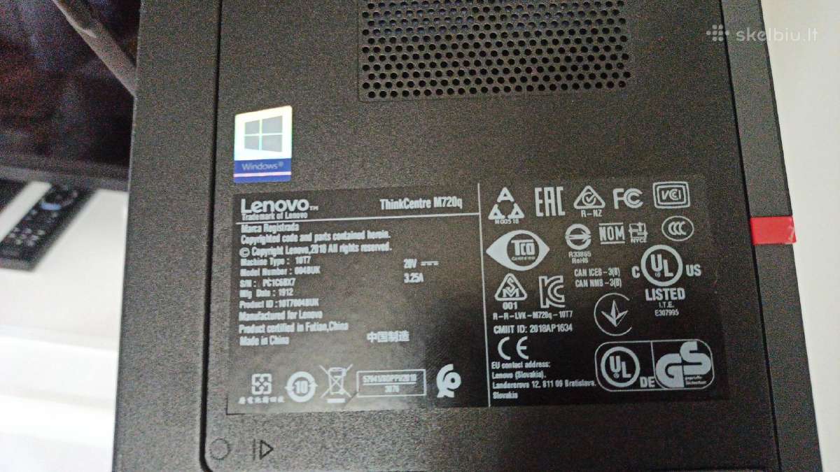 Lenovo M720q i5-8400t 256gb SSD + dovana - nuotraukos Nr. 5