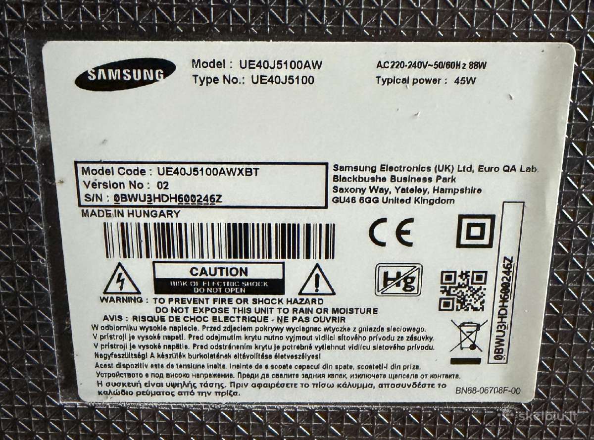 40 colių Samsung Ue40j5100aw - nuotraukos Nr. 11