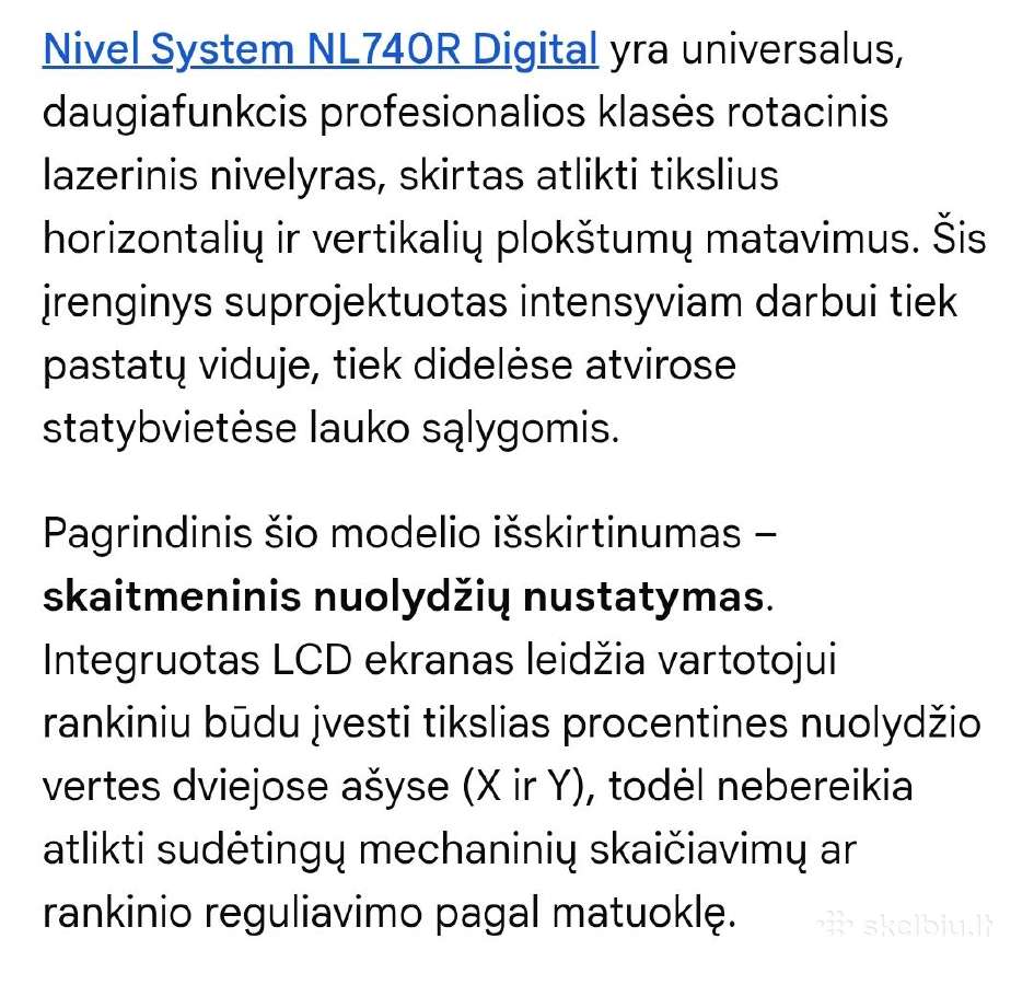 Rotacinis lazeris Nivel Nl 740r Digital - nuotraukos Nr. 3