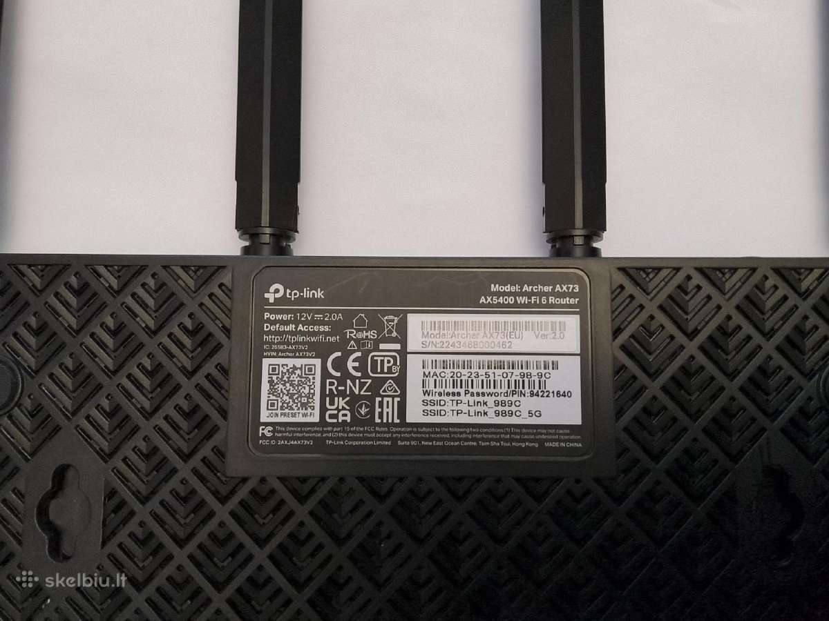 Tp-link Archer Ax73 (Ax5400) - nuotraukos Nr. 3