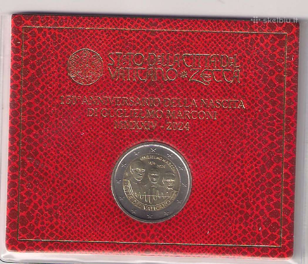 2 euro moneta Vatikanas 2024 Guglielmo Marconi - nuotraukos Nr. 3