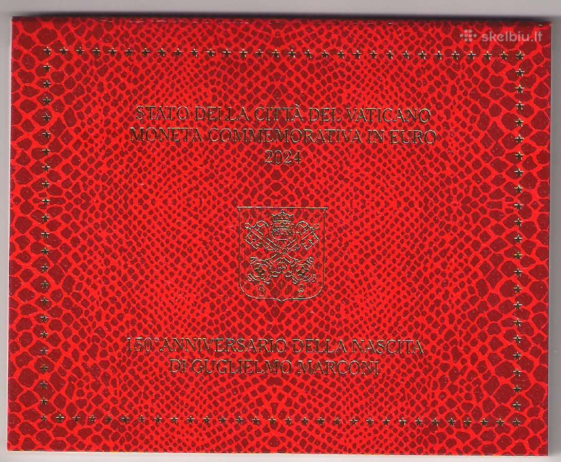 2 euro moneta Vatikanas 2024 Guglielmo Marconi - nuotraukos Nr. 5