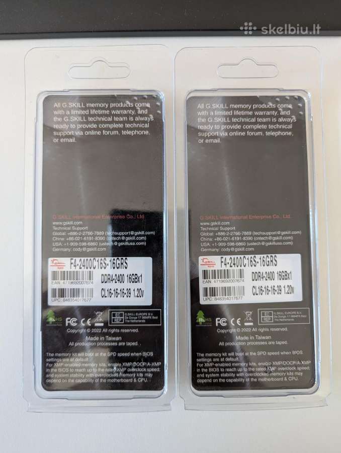 Gskill Ripjaws 16gb Ddr4-2400mhz - nuotraukos Nr. 5