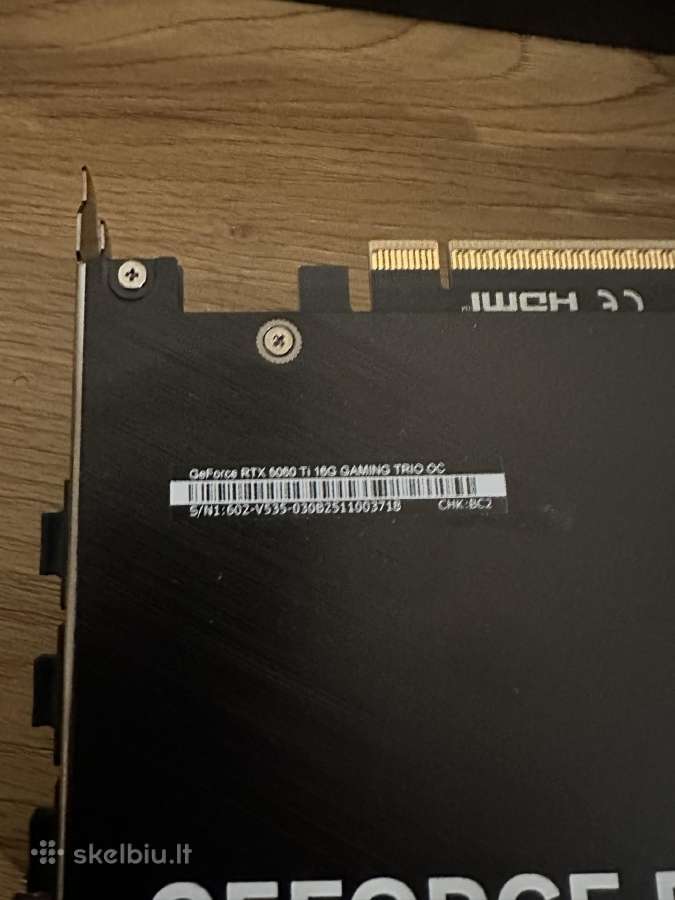Msi Geforce Rtx 5060 Ti 16gb Gaming Trio Oc - nuotraukos Nr. 3