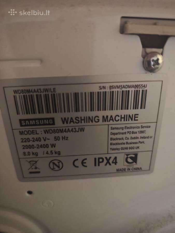 Samsung skalbimo masina su gedimu - nuotraukos Nr. 2
