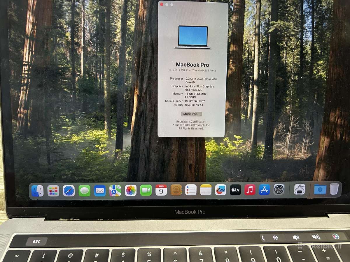 Mackbook pro 2018 13, 16gb RAM 512gb SSD - nuotraukos Nr. 2
