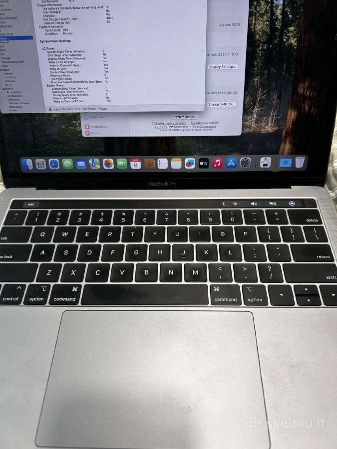 Mackbook pro 2018 13, 16gb RAM 512gb SSD - nuotraukos Nr. 7