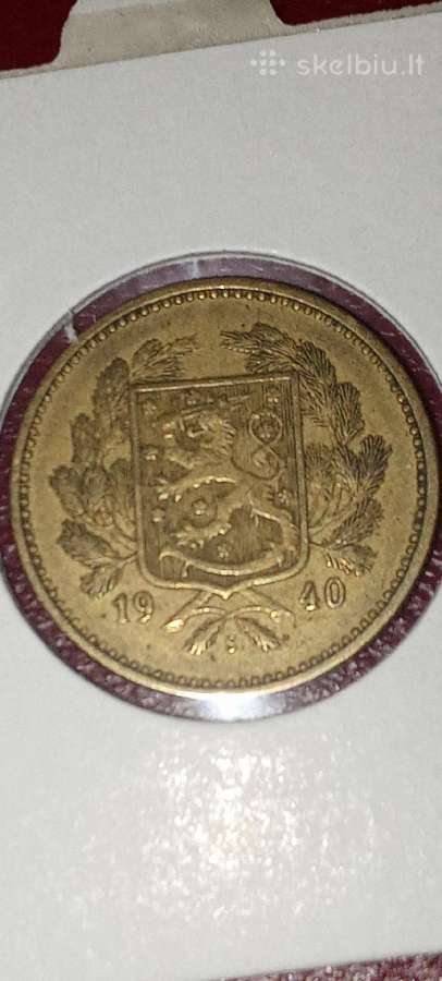 Suomija 5 markės 1940 - nuotraukos Nr. 2