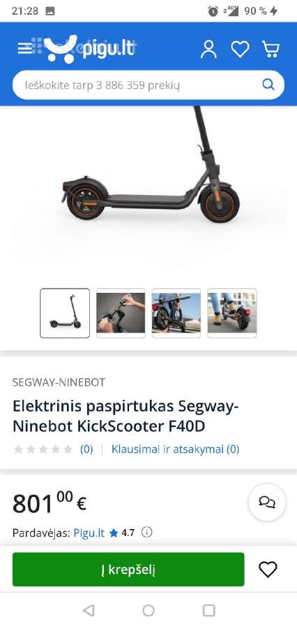 Už puse kainos Segway F40,geriausias tarp visu - nuotraukos Nr. 2