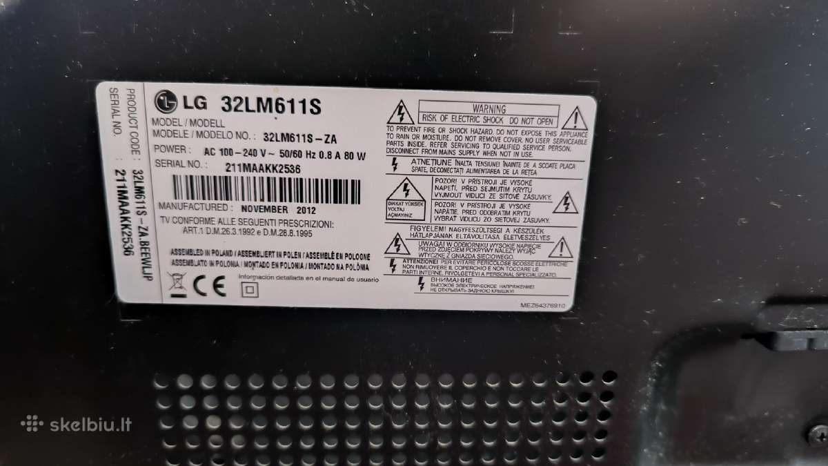 Televizorius LG 32lm611s (32 colių) - nuotraukos Nr. 2