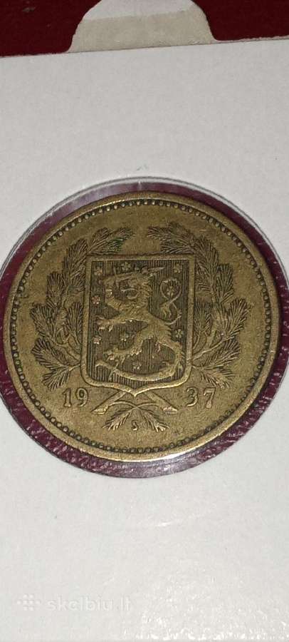 Suomija 5 markės 1937 - nuotraukos Nr. 2