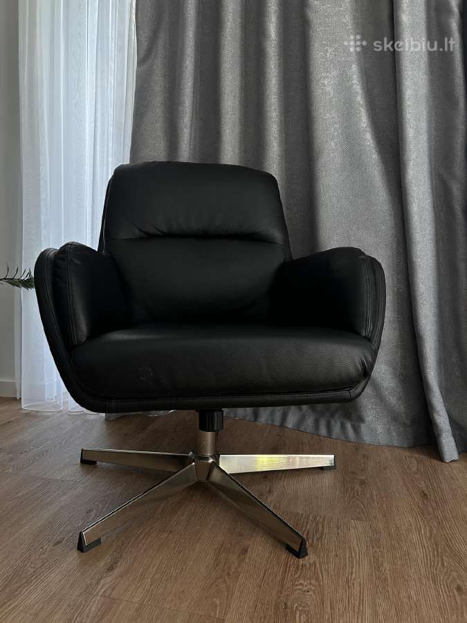 Natūralios odos fotelis - nuotraukos Nr. 2