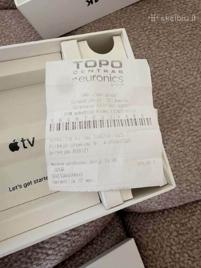 Apple TV 4k Hdr 32gb A1842 - nuotraukos Nr. 11